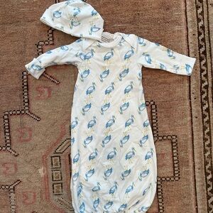 Blue Bird Print Kids Pajamas